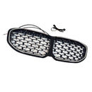 Calandre avant en diamant pour BMW série 1 F40 2019 – 2024, noir brillant-7