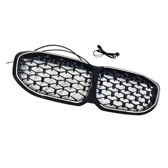 Calandre avant en diamant pour BMW série 1 F40 2019 – 2024, noir brillant