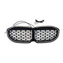 Calandre avant en diamant pour BMW série 1 F40 2019 – 2024, noir brillant-15