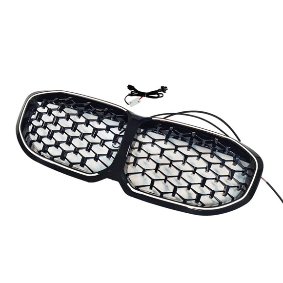 Calandre avant en diamant pour BMW série 1 F40 2019 – 2024, noir brillant
