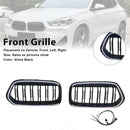 Rejilla negra para parachoques delantero, compatible con BMW X2 Series F39 2018-2023, doble listón-1
