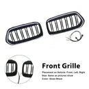 Rejilla negra para parachoques delantero, compatible con BMW X2 Series F39 2018-2023, doble listón-5