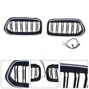 Rejilla negra para parachoques delantero, compatible con BMW X2 Series F39 2018-2023, doble listón-6