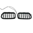 Rejilla negra para parachoques delantero, compatible con BMW X2 Series F39 2018-2023, doble listón-7