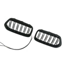 Rejilla negra para parachoques delantero, compatible con BMW X2 Series F39 2018-2023, doble listón-8