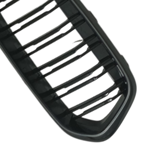 Rejilla negra para parachoques delantero, compatible con BMW X2 Series F39 2018-2023, doble listón
