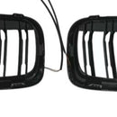 Rejilla negra para parachoques delantero, compatible con BMW X2 Series F39 2018-2023, doble listón-11