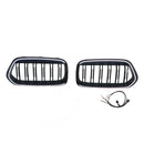 Rejilla negra para parachoques delantero, compatible con BMW X2 Series F39 2018-2023, doble listón-14