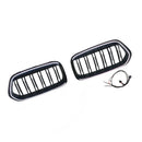 Rejilla negra para parachoques delantero, compatible con BMW X2 Series F39 2018-2023, doble listón-15