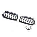 Rejilla negra para parachoques delantero, compatible con BMW X2 Series F39 2018-2023, doble listón-16