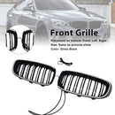 Kaksoislamelli etupuskurin säleikkö sopii BMW 3-sarjan F34 GT 2013-2019 kiiltävä musta-2