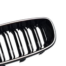 Kaksoislamelli etupuskurin säleikkö sopii BMW 3-sarjan F34 GT 2013-2019 kiiltävä musta-9