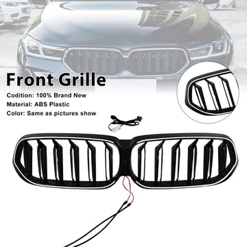 Doppelter Lamellen-Frontnierengrill in Schwarz, passend für BMW 6er G32 2020–2025