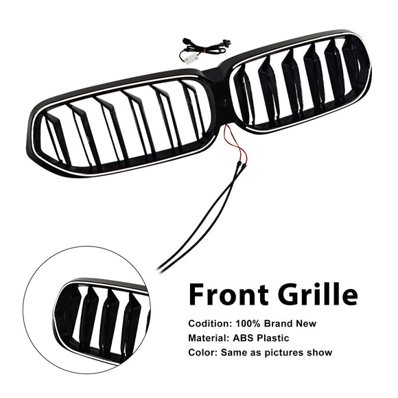 Doppelter Lamellen-Frontnierengrill in Schwarz, passend für BMW 6er G32 2020–2025