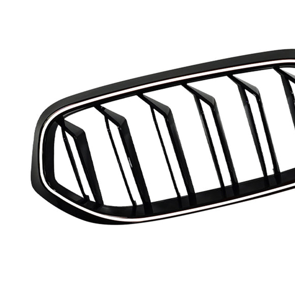 Doppelter Lamellen-Frontnierengrill in Schwarz, passend für BMW 6er G32 2020–2025