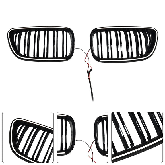 Etumunuaisritilän säleikkö Fit BMW 2 Series F22 F23 F24 2014-2018 Kiiltävä musta