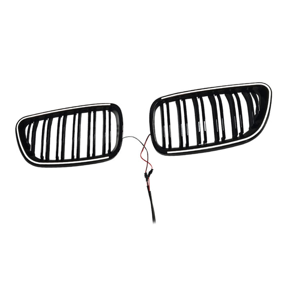 Etumunuaisritilän säleikkö Fit BMW 2 Series F22 F23 F24 2014-2018 Kiiltävä musta