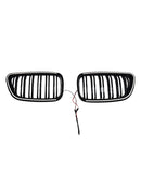 Etumunuaisritilän säleikkö Fit BMW 2 Series F22 F23 F24 2014-2018 Kiiltävä musta-13