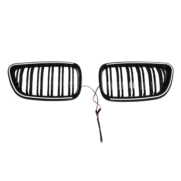 Etumunuaisritilän säleikkö Fit BMW 2 Series F22 F23 F24 2014-2018 Kiiltävä musta