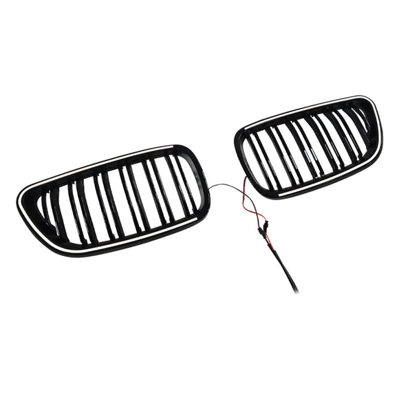 Etumunuaisritilän säleikkö Fit BMW 2 Series F22 F23 F24 2014-2018 Kiiltävä musta