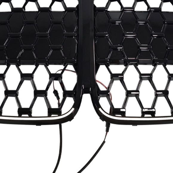 Black Front Bumper Grille Grill Fit BMW 4 Series G22 G23 G82 2020-2025 W/O ACC