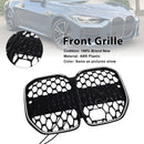 Parrilla de parachoques delantero negra compatible con BMW Serie 4 G22 G23 G82 2020-2025 con ACC-2