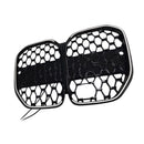 Parrilla de parachoques delantero negra compatible con BMW Serie 4 G22 G23 G82 2020-2025 con ACC-8