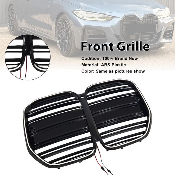 Grille de calandre de pare-chocs avant de style M4 pour BMW série 4 G22 G23 G82 2020-25 sans ACC