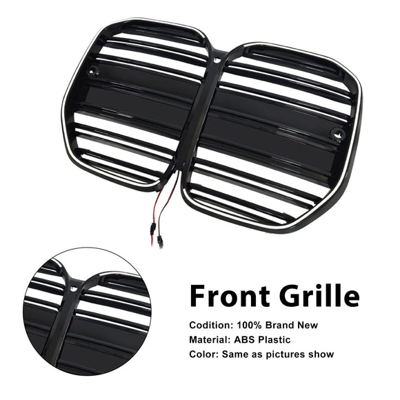 Grille de calandre de pare-chocs avant de style M4 pour BMW série 4 G22 G23 G82 2020-25 sans ACC