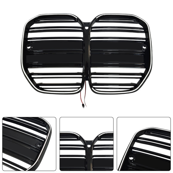 Grille de calandre de pare-chocs avant de style M4 pour BMW série 4 G22 G23 G82 2020-25 sans ACC