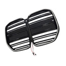 Grille de calandre de pare-chocs avant de style M4 pour BMW série 4 G22 G23 G82 2020-25 sans ACC-7
