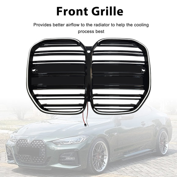 Grille de calandre de pare-chocs avant de style M4 pour BMW série 4 G22 G23 G82 2020-25 sans ACC