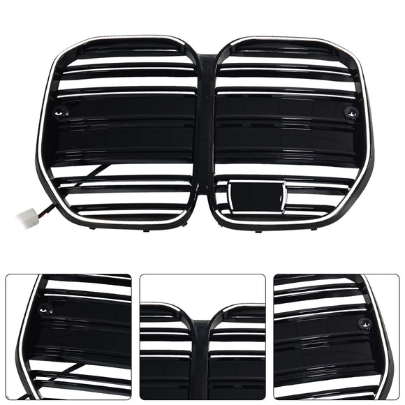 Grill przedniego zderzaka w stylu M4 Pasuje do BMW serii 4 G22 G23 G82 2020-25 W/ ACC