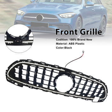 GTR-Style Front Bumper Grille Grill Fit Mercedes Benz W206 2022-2026 W/Camera - 0