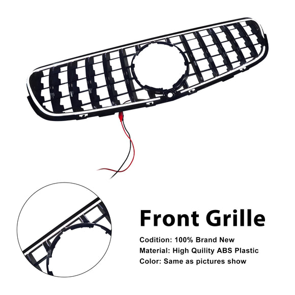GT-Style Front Bumper Grill Grille Fit Mercedes Benz GLC X253 C253 2015-2019