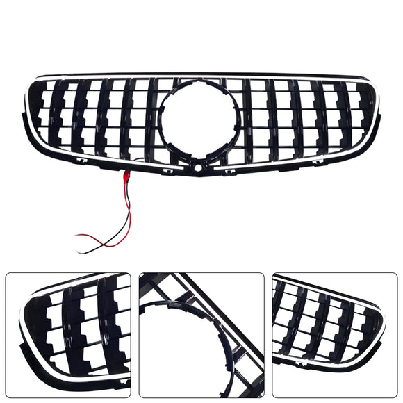 GT-Style Front Bumper Grill Grille Fit Mercedes Benz GLC X253 C253 2015-2019