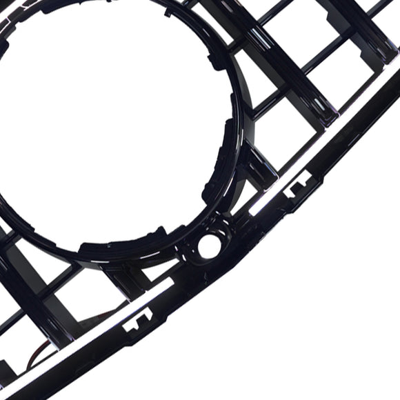 GT-Style Front Bumper Grill Grille Fit Mercedes Benz GLC X253 C253 2015-2019