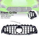 Black Front Bumper Grille Grill Fit Mercedes CLA-Class W118 C118 2020-2024 GT-1