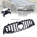 Black Front Bumper Grille Grill Fit Mercedes CLA-Class W118 C118 2020-2024 GT-2