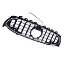 Black Front Bumper Grille Grill Fit Mercedes CLA-Class W118 C118 2020-2024 GT-8