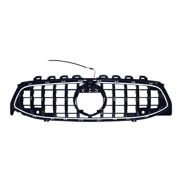 Black Front Bumper Grille Grill Fit Mercedes CLA-Class W118 C118 2020-2024 GT