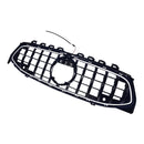 Black Front Bumper Grille Grill Fit Mercedes CLA-Class W118 C118 2020-2024 GT-16