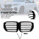 M-Style Front Bumper Grille Grill Fit BMW G05 LCI X5 2024+ Single Line W/LED-1