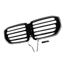 M-Style Front Bumper Grille Grill Fit BMW G05 LCI X5 2024+ Single Line W/LED-7