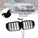 Svart främre stötfångargaller Grill Passar BMW G05 LCI X5 2024+ Double Line W/LED-2
