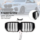 Svart främre stötfångargaller Grill Passar BMW G05 LCI X5 2024+ Double Line W/LED-1