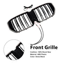 Svart främre stötfångargaller Grill Passar BMW G05 LCI X5 2024+ Double Line W/LED-5
