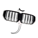 Svart främre stötfångargaller Grill Passar BMW G05 LCI X5 2024+ Double Line W/LED-8