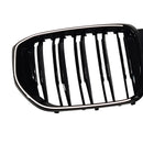 Svart främre stötfångargaller Grill Passar BMW G05 LCI X5 2024+ Double Line W/LED-9