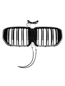 Svart främre stötfångargaller Grill Passar BMW G05 LCI X5 2024+ Double Line W/LED-13